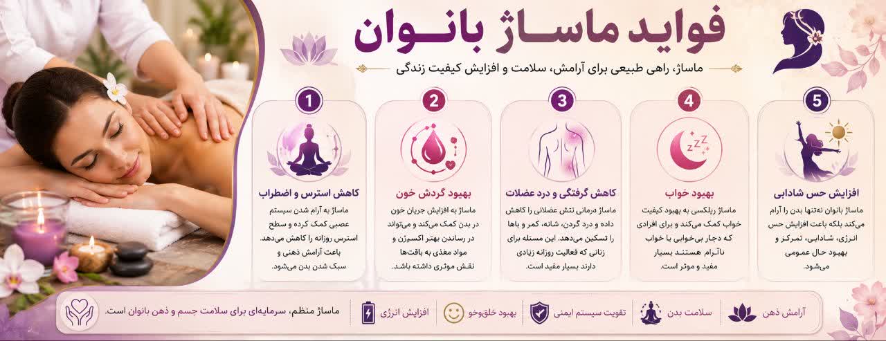 فواید ماساژ بانوان
